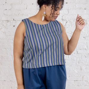 Neko Tank - Lavender Stripe - Image 5