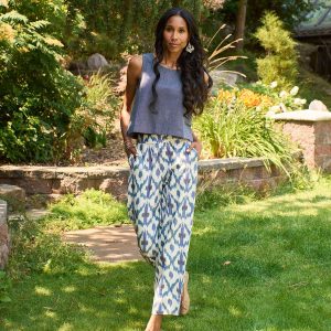 Tabitha Pant - Seashore Ikat - Image 1