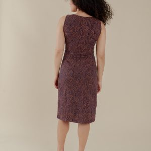 Danica Wrap Dress - Tree Rings Blue - Image 4