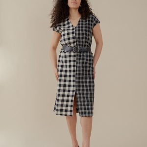 Padma Pocket Dress - Black and White Mix - Image 4