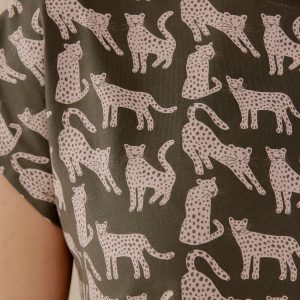 Caitlin Top - Leopard Green - Image 2