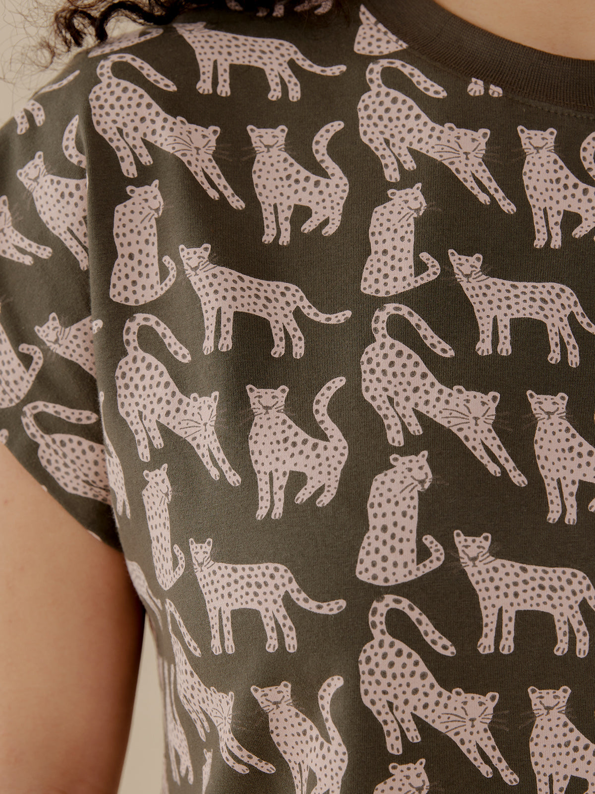 Caitlin Top - Leopard Green - Image 2