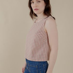 Neko Tank - Brown Gingham - Image 8