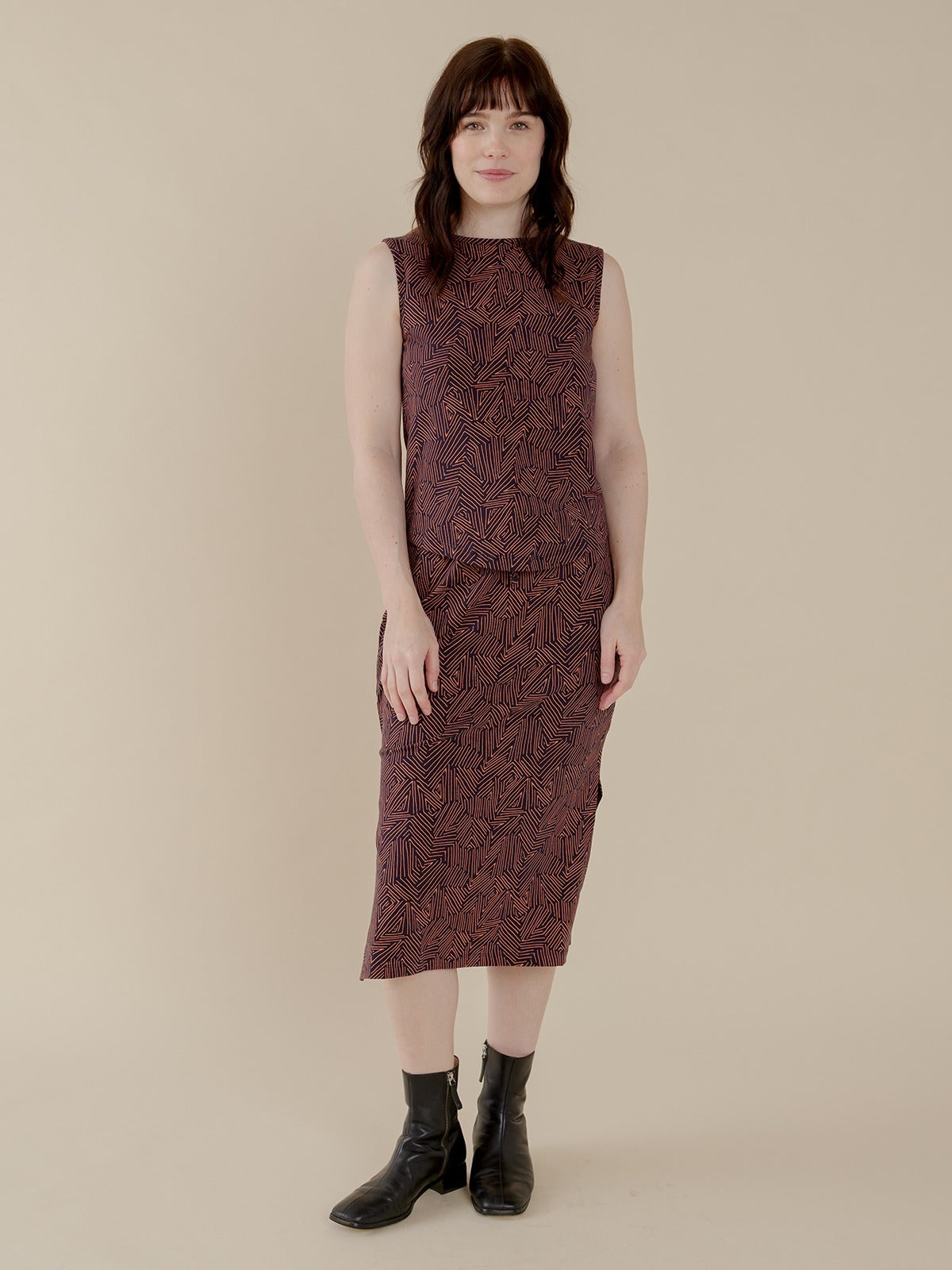 Millie Muscle Tee - Tree Rings Blue - Image 2