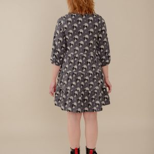 Bellini Long Sleeve Dress - Vase Cluster Graphite - Image 4