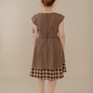 Devonshire Dress - Black and Tan Small Gingham - Image 4