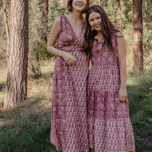 Bekka Maxi Dress - Magenta Vine Floral - Image 6